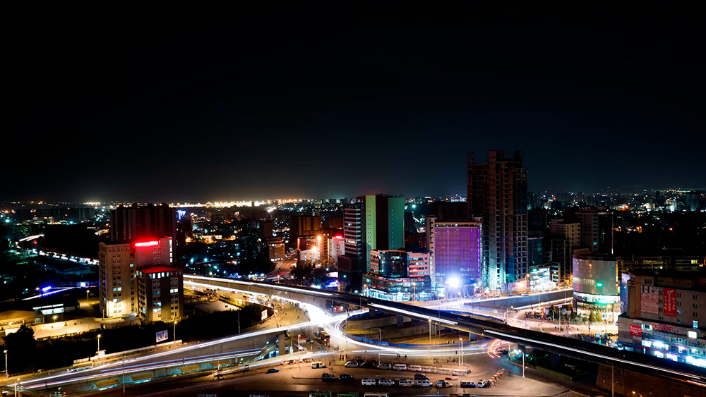 Trade in Africa, Accra by night